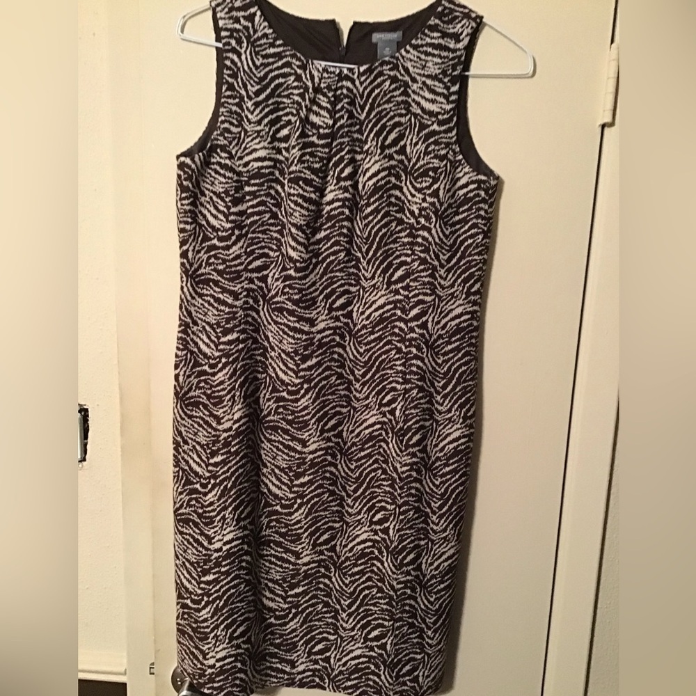 Ann Taylor Zebra Print Sleeveless Dress